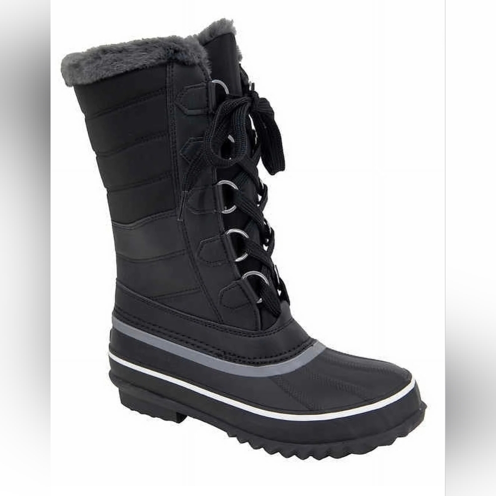 JBU Women's Summit Cold-Weather Block Heel Boots Black